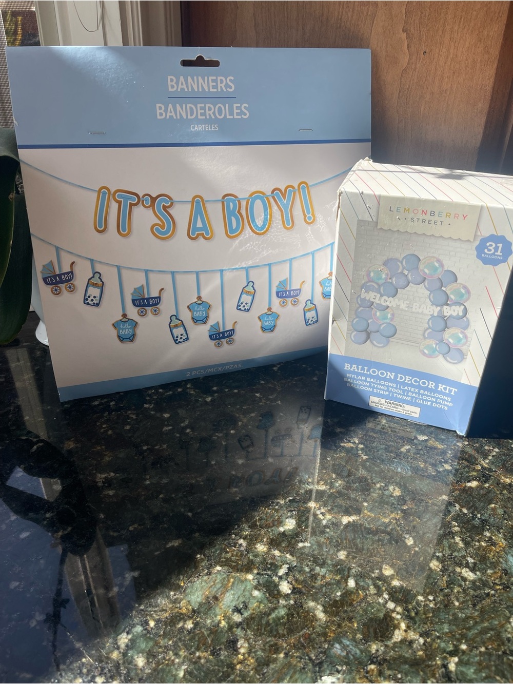 "It's a Boy!" Blue Baby Shower Banner & Balloon Decor Kit